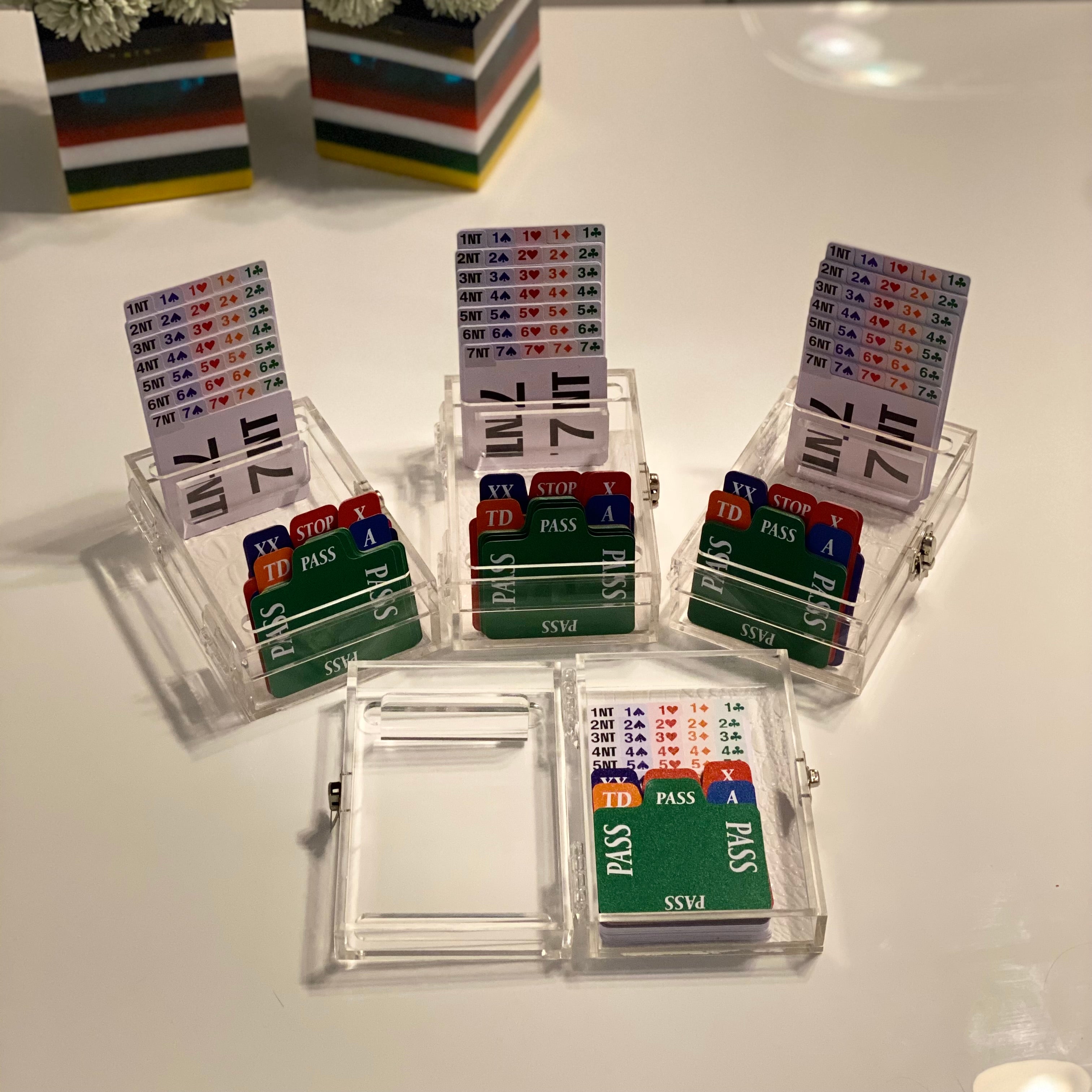 Bridge Bidding Boxes (set of four) – Tray Chic