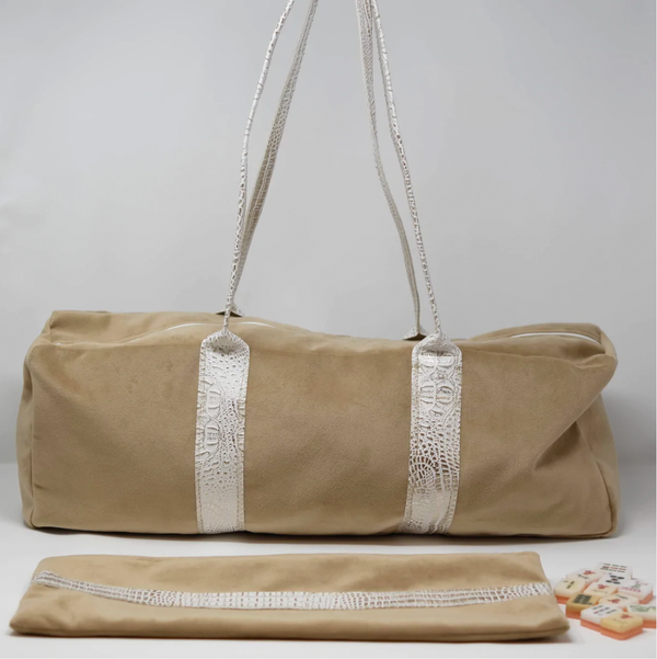 Plum Velvet Mah Jongg Travel Bag + Pouch